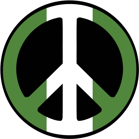 Nigerian Peace Symbol - Rasta Sticker (555x555)