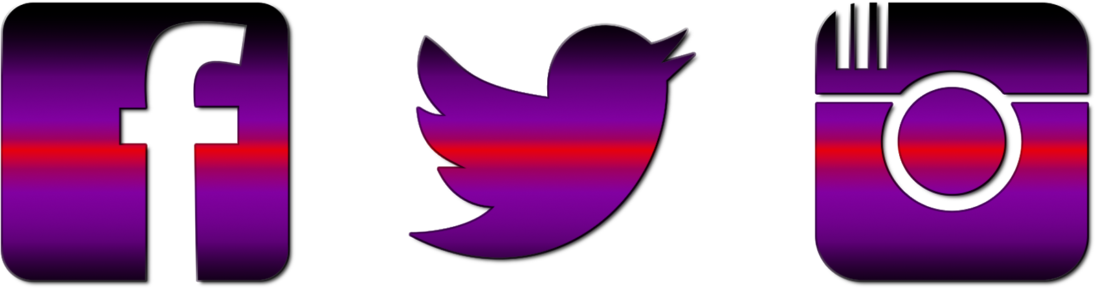 Purple Black Red 3d Icons Free To Use, High Resolution - Transparent Red Twitter Icon (1600x454)