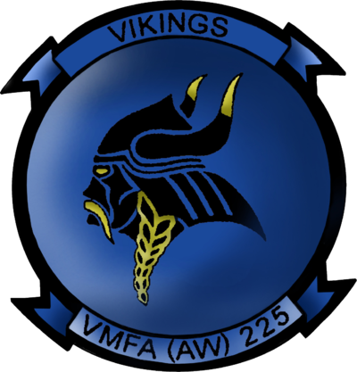 Marine Fighter Attack Squadron - Vmfa Aw 225 Logo (640x666)