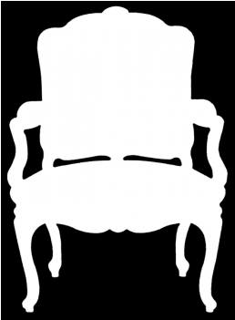 Silhouette Sessel Weiß 62x87cm - Chair (350x350)