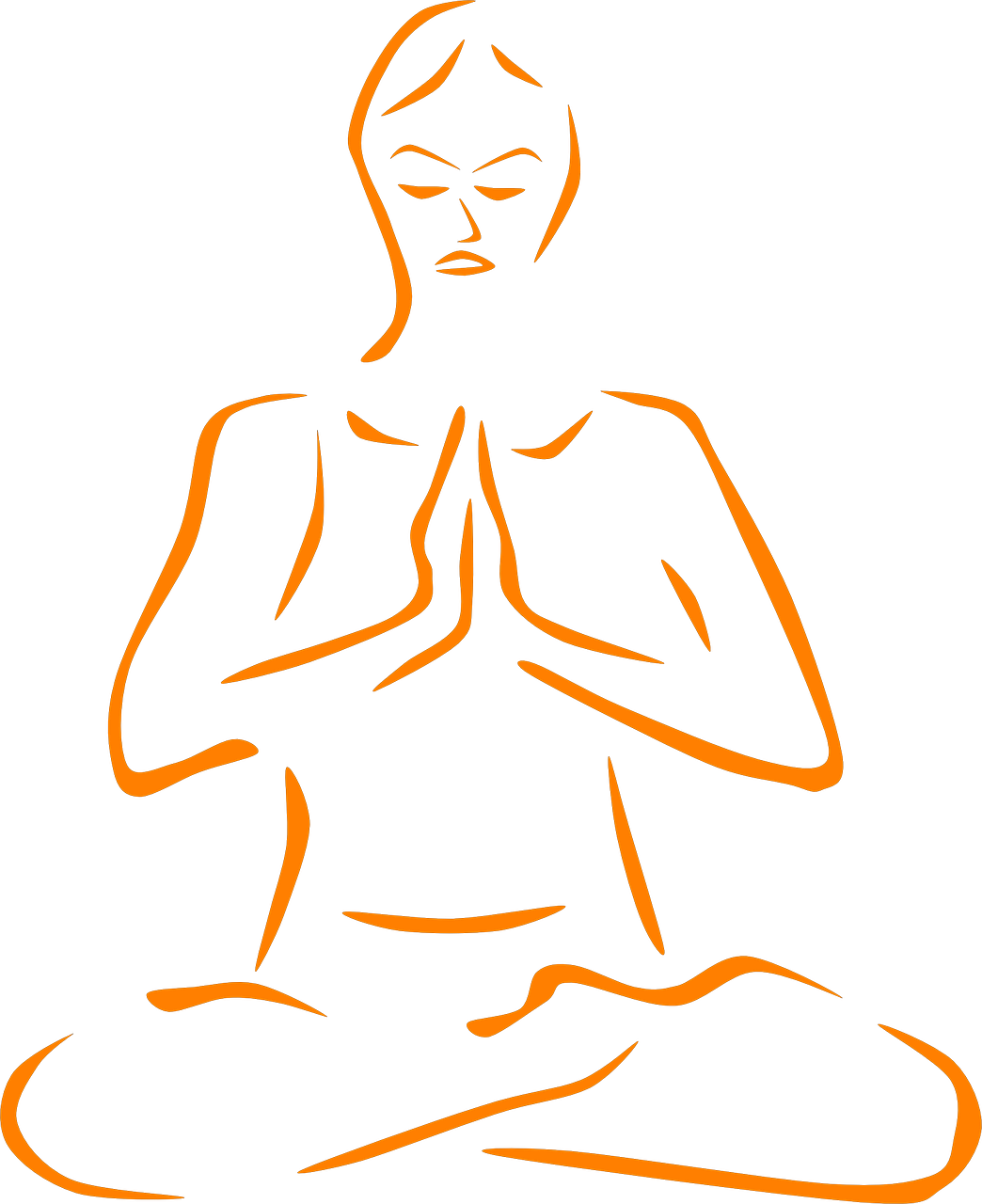Meditation-303260 - Yoga Clip Art (1044x1280)