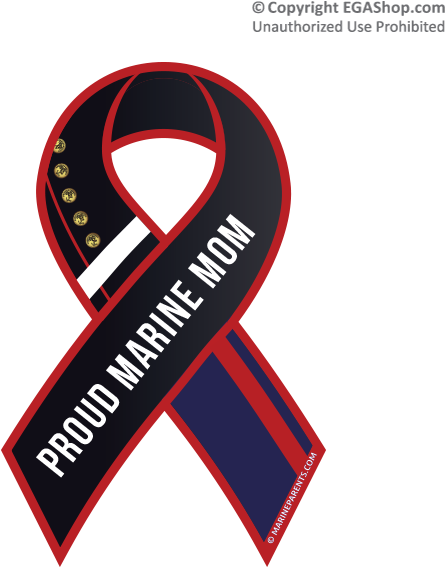 Ribbon Car Magnet - United States Marine Corps (600x600)