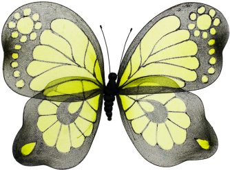 Schmetterling Nylon Handbemalt Grün Schwarz 60 X 40 - Green (350x350)