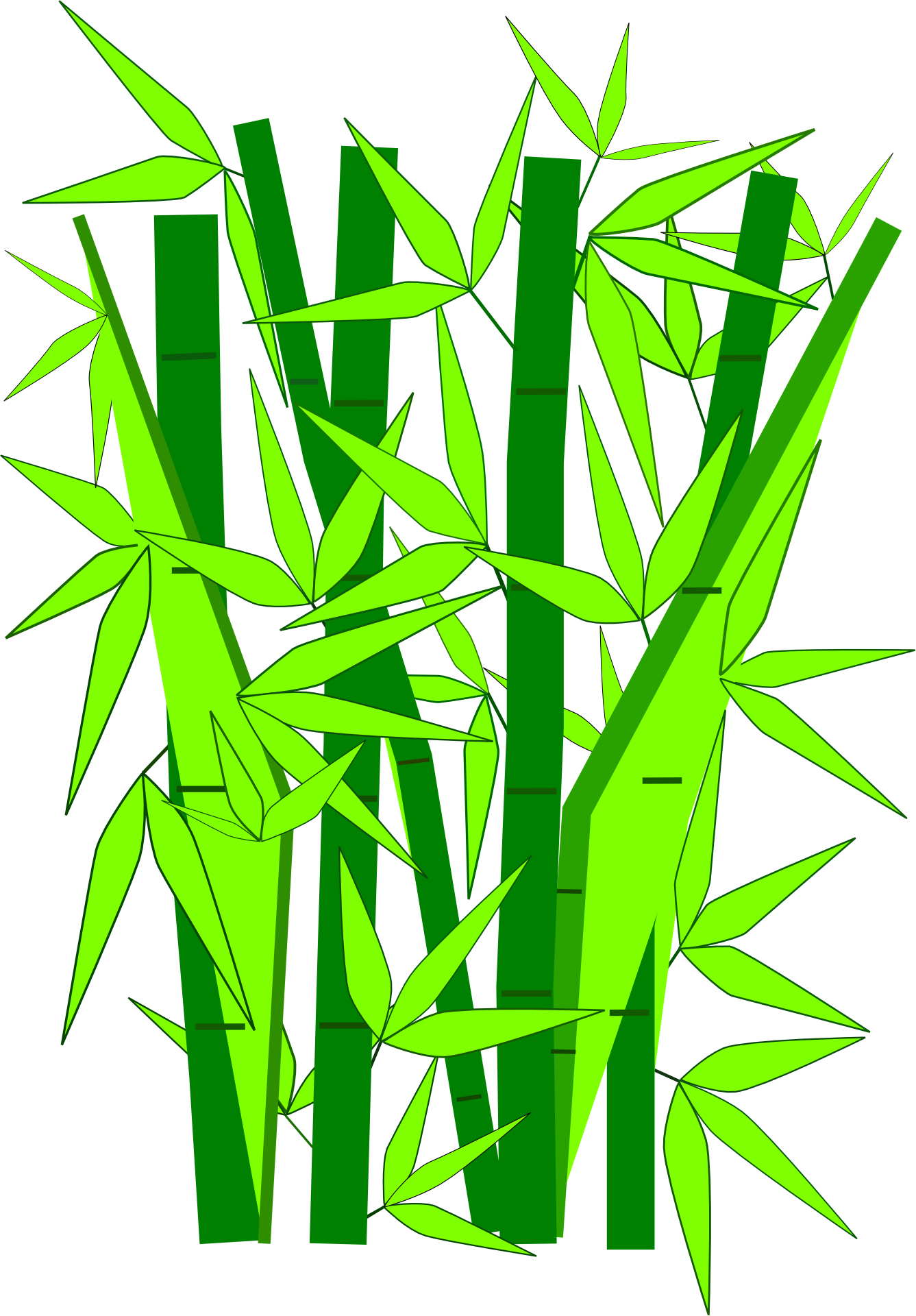This Free Clip Arts Design Of Bamboo Green - 3drose Lime N Dark Green Bamboo, Trivet (1337x1920)