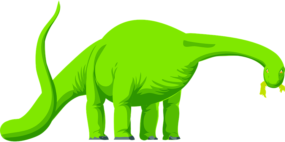 Free Vector Dino Clip Art - Brontosaurus Dinosaur Clipart (1280x640)