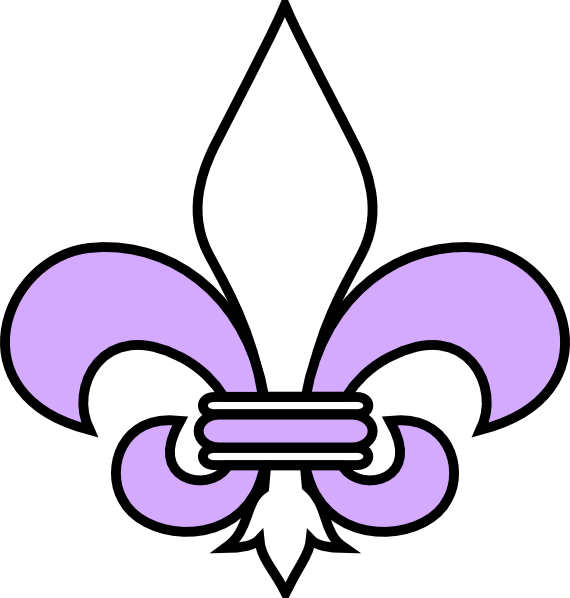 Purple Fleur De Lis Clip Art - Fleur De Lis Louisville (570x598)