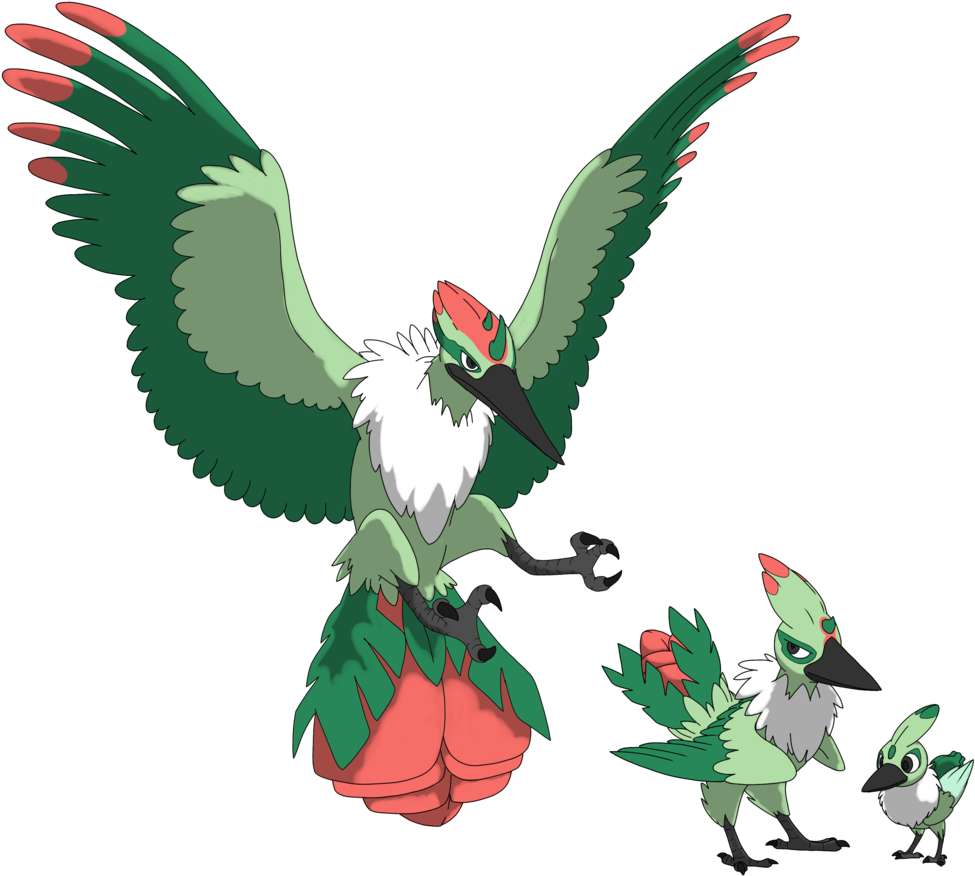 The Grass Type Starter By Deejaysart1993 The Grass - Grass Type Bird Pokemon (1024x892)