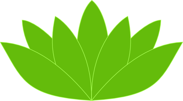 Green Lotus Clip Art - Green Lotus Flower Vectors (600x332)