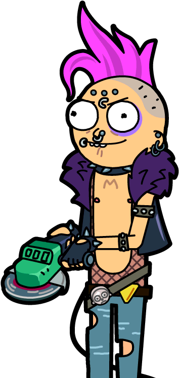 #287 - Grinder Morty - Pocketmortys - Net - Pocket Mortys Girl Morty (443x752)