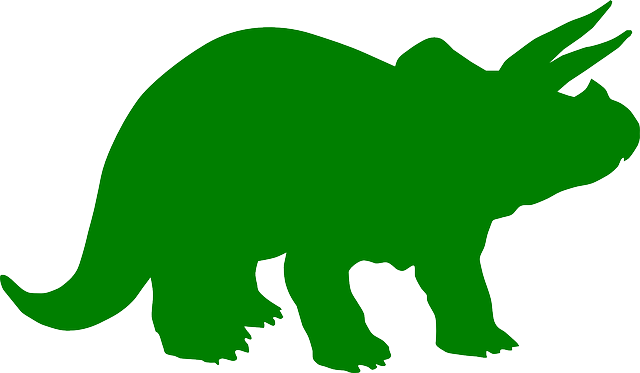 Triceratops Clipart Green - Free Dinosaur Svg Files (640x373)