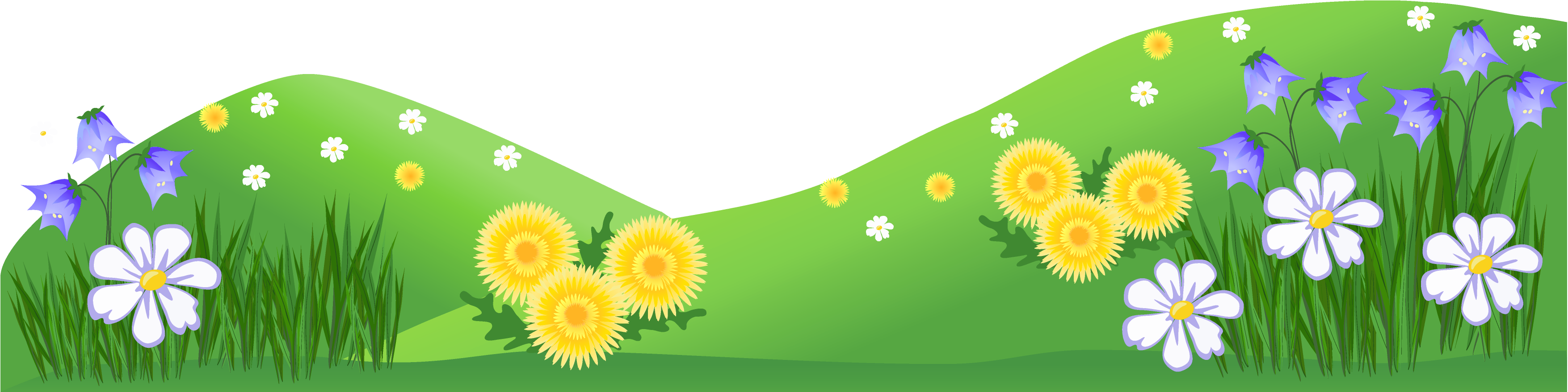 Cartoon Clouds And Sun Background (3508x926)