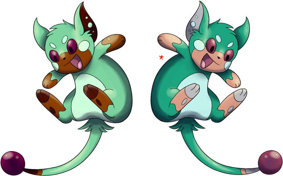 Electric And Grass Type Fakemon By Splooto - Cartoon (1150x695)