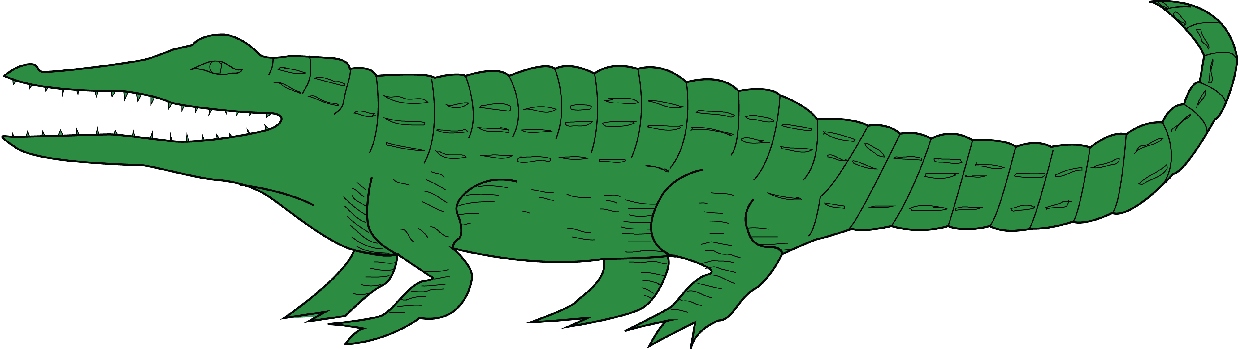 free-clipart-of-a-green-alligator-crocodile-coat-of-arms-4000x1130