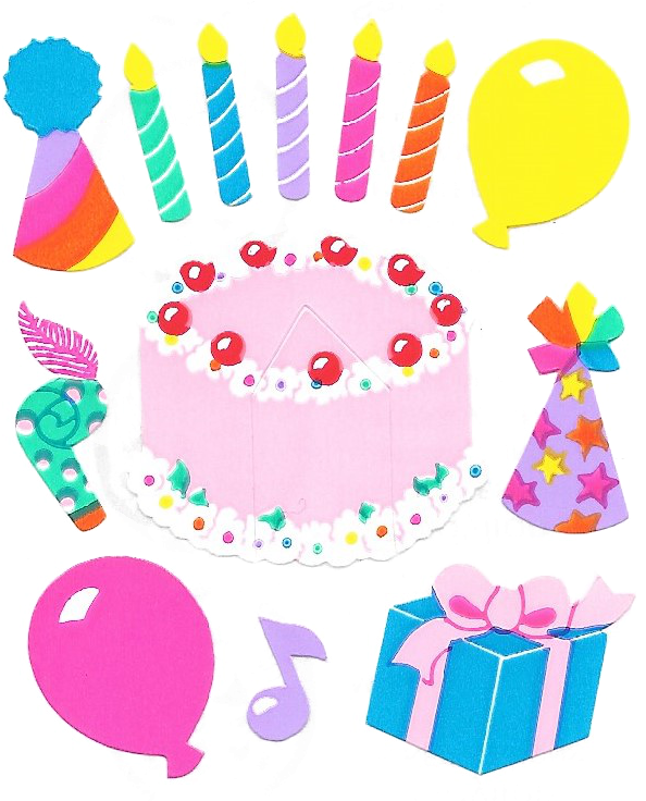 March Of Dimes Clipart - Sandylion Sticker Happy Birthday (611x735)