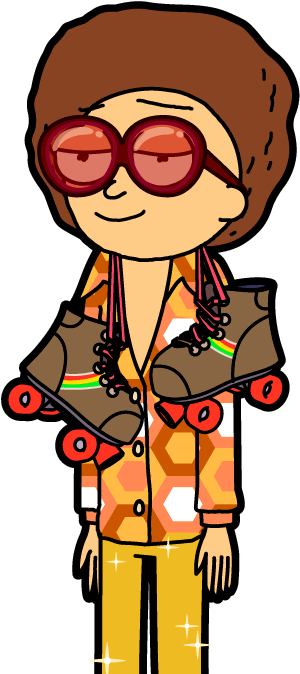 Roller Disco Morty - Roller Disco Morty (328x684)