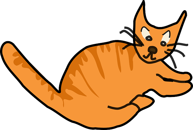 Clip Art Fat - Animated Picture Of A Cat (640x433)