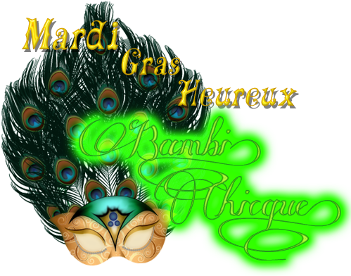 Happy Mardi Gras French Logo - Illustration (500x400)
