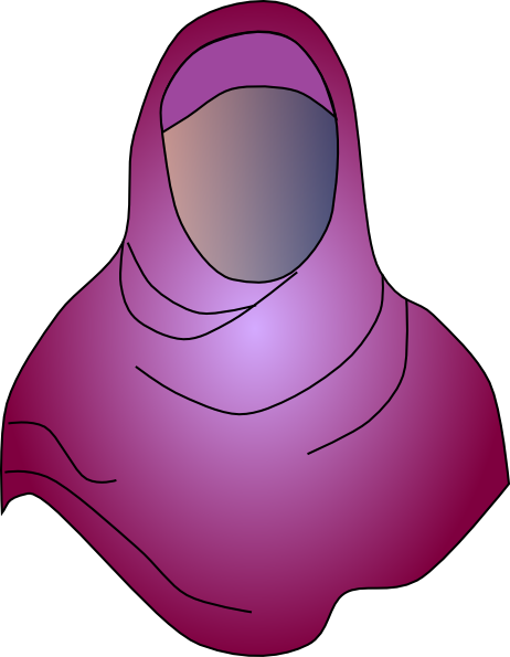 Http - //www - Clker - Com/cliparts/p/i/ - Hijab Clip Art (462x595)