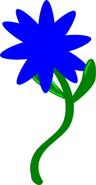 Stem Cliparts - Single Flower With Stem Clipart (306x591)