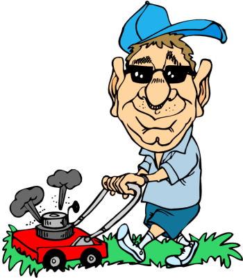 Grass Clipart Lawn Maintenance - Cut The Grass Clip Art (350x401)
