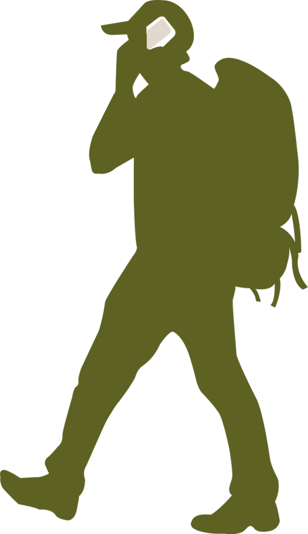Backpacking Silhouette Clip Art - Backpacking Silhouette Clip Art (600x1040)