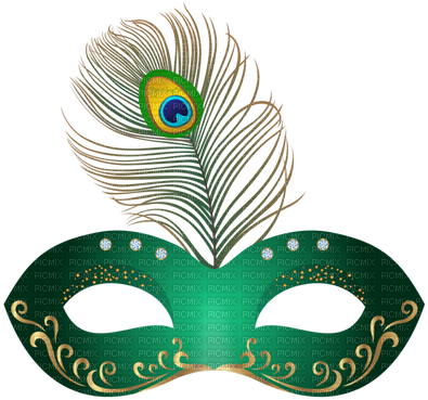 Kaz Creations Peacock Feather Mask Colours - Mask (400x375)