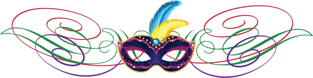 Rheinischer Verein Chicago 1890 Mardi Gras Society - Mask (1000x252)