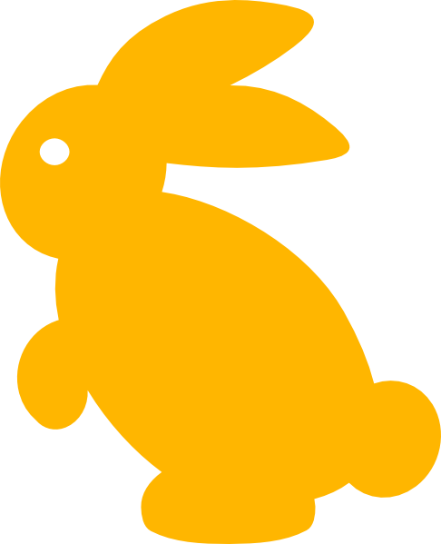 Bunny Rabbit Silhouette Clip Art - Easter Bunny Silhouette Png (486x599)