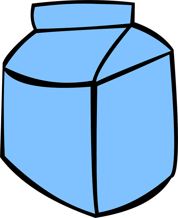 Milk Carton Clip Art - Juices Clipart Black And White (586x720)