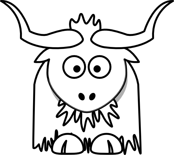 Yak Clipart - Yak Clipart (600x535)