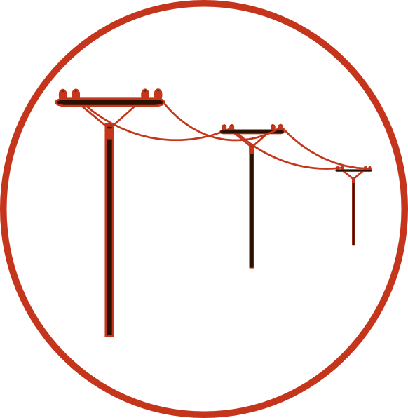 Power Clip Art - Electric Poles Clip Art (582x596)