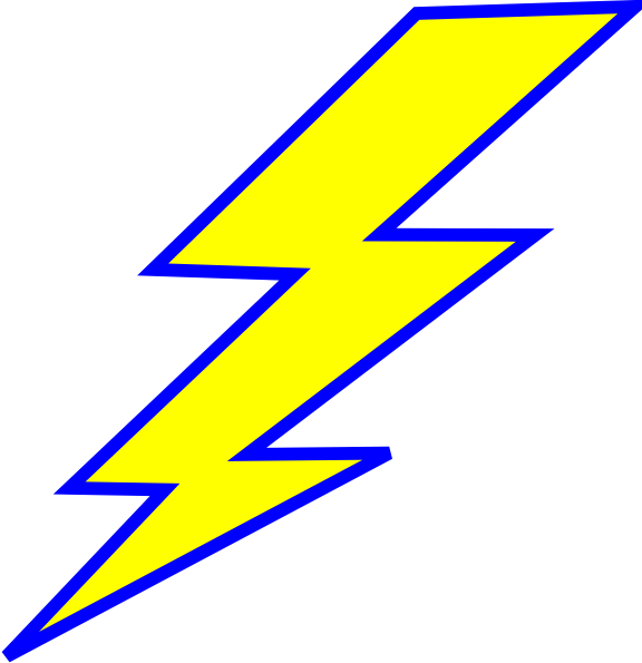 Lightening Clipart Electric Spark - Clip Art Lightning Bolt (576x595)