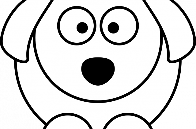 Line Drawing Dog Clipart Best - Cartoon Dog Coloring Pages (640x420)