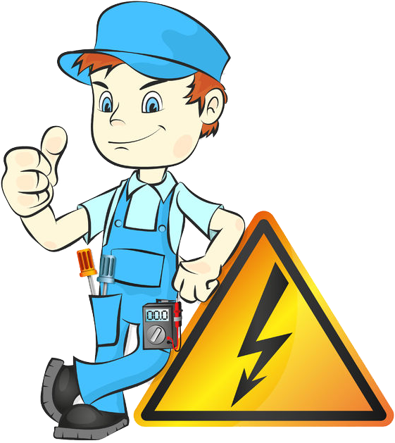 Electrical Safety Checks - Electrician Cartoon (692x692)