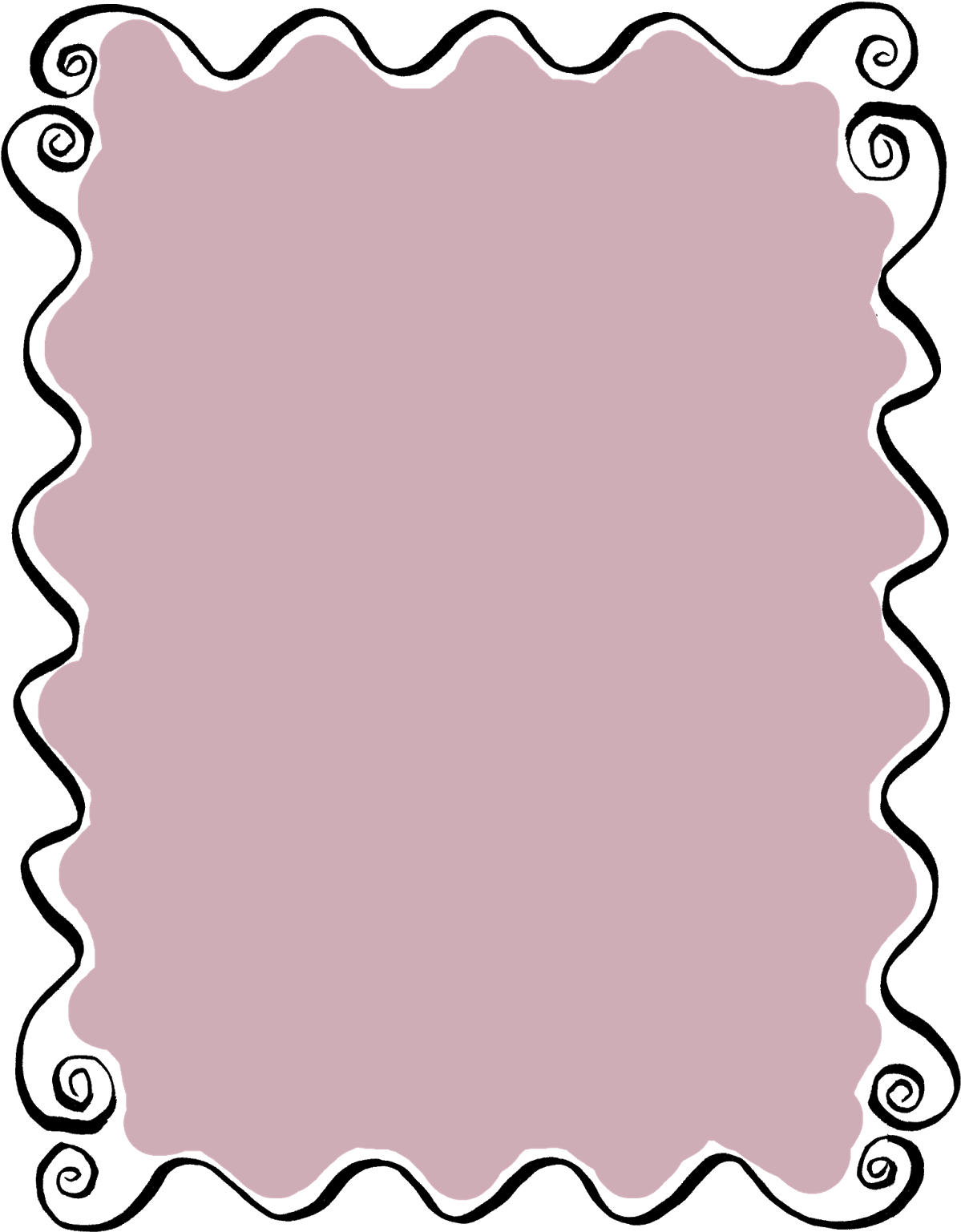 Digital Hand Drawn Frame Downloads - Frame Borders Clip Art (1237x1600)