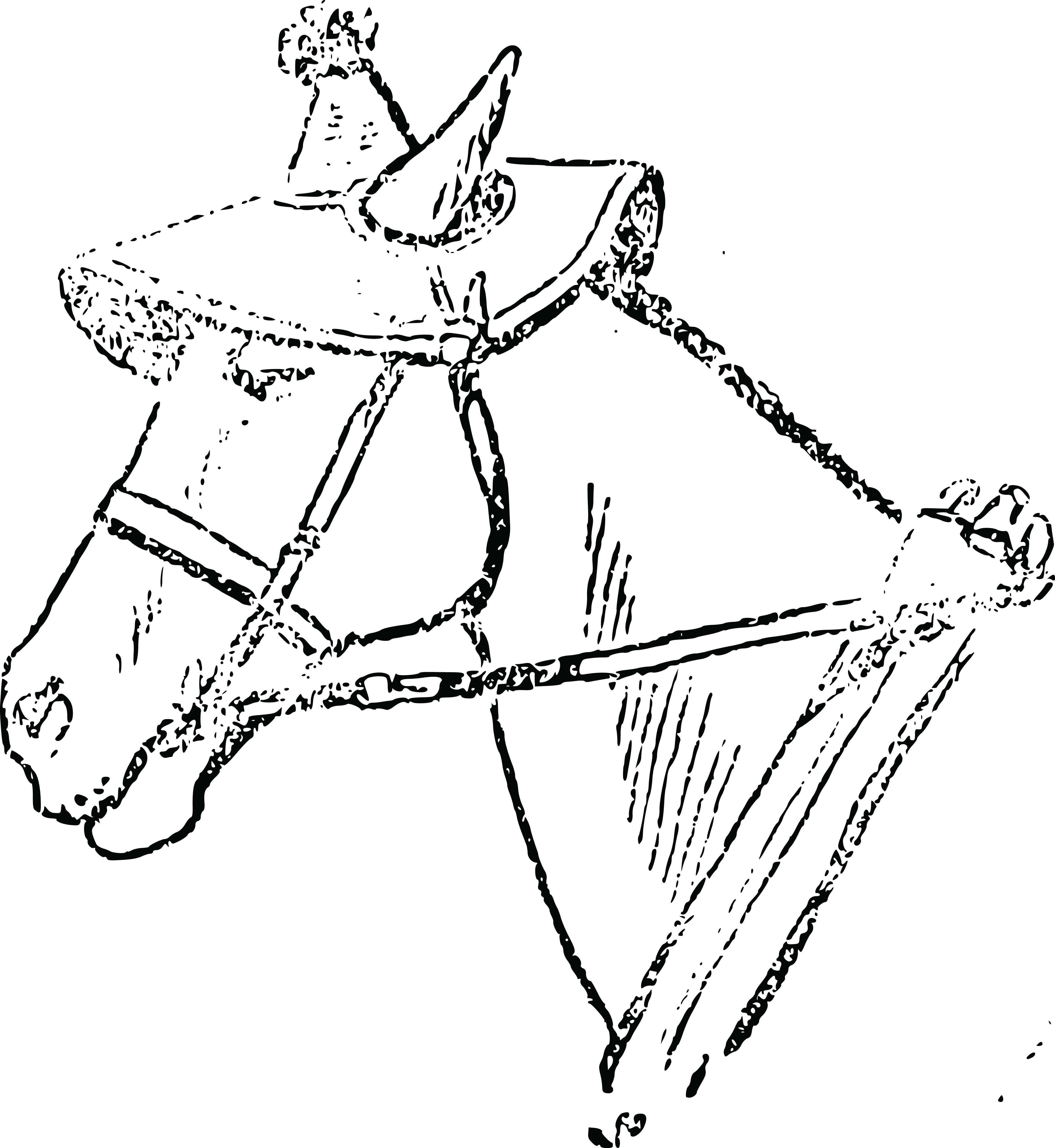 Free Clipart Of A Horse Wearing A Hat - Vector Graphics (4000x4355)