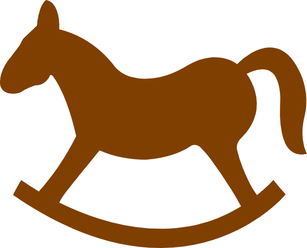 Brown Rocking Horse Clip Art At Clker - Rocking Horse Clip Art (600x486)