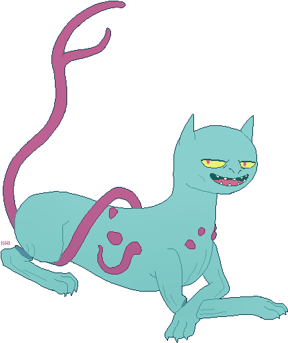 Demon Cat By Myotishi - Demon Cat (500x538)