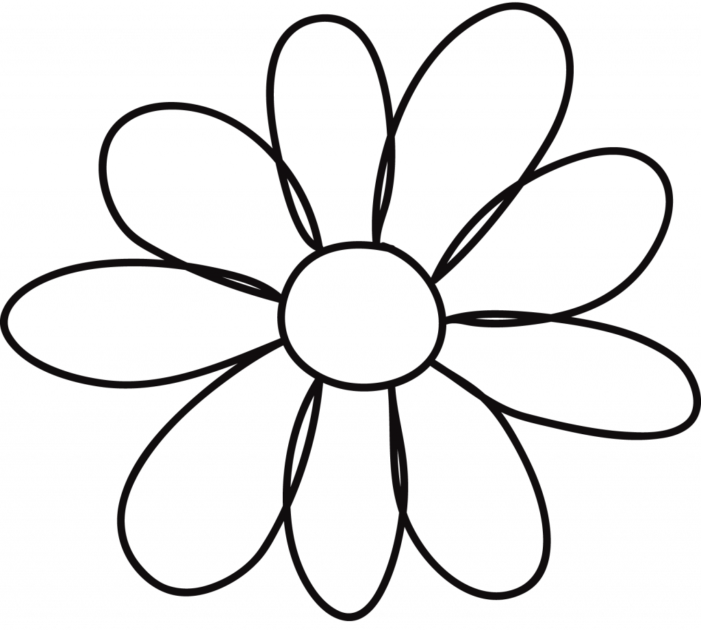 Flower Outline Printable - Things To Draw When Your (1024x920)