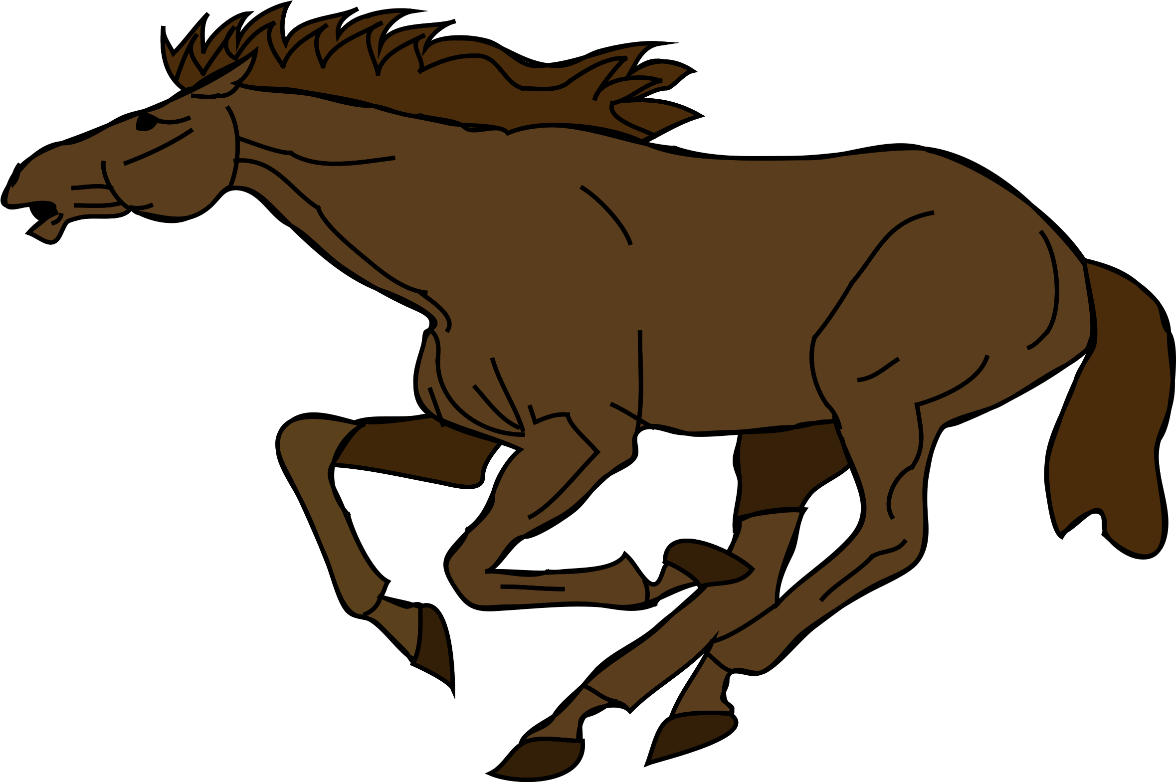 Horse Running Clip Art (2400x1615)