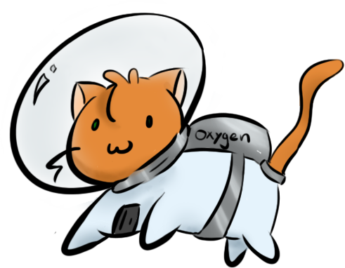 Steam Cat In Space , By Sarah Roeske - Cat (491x382)