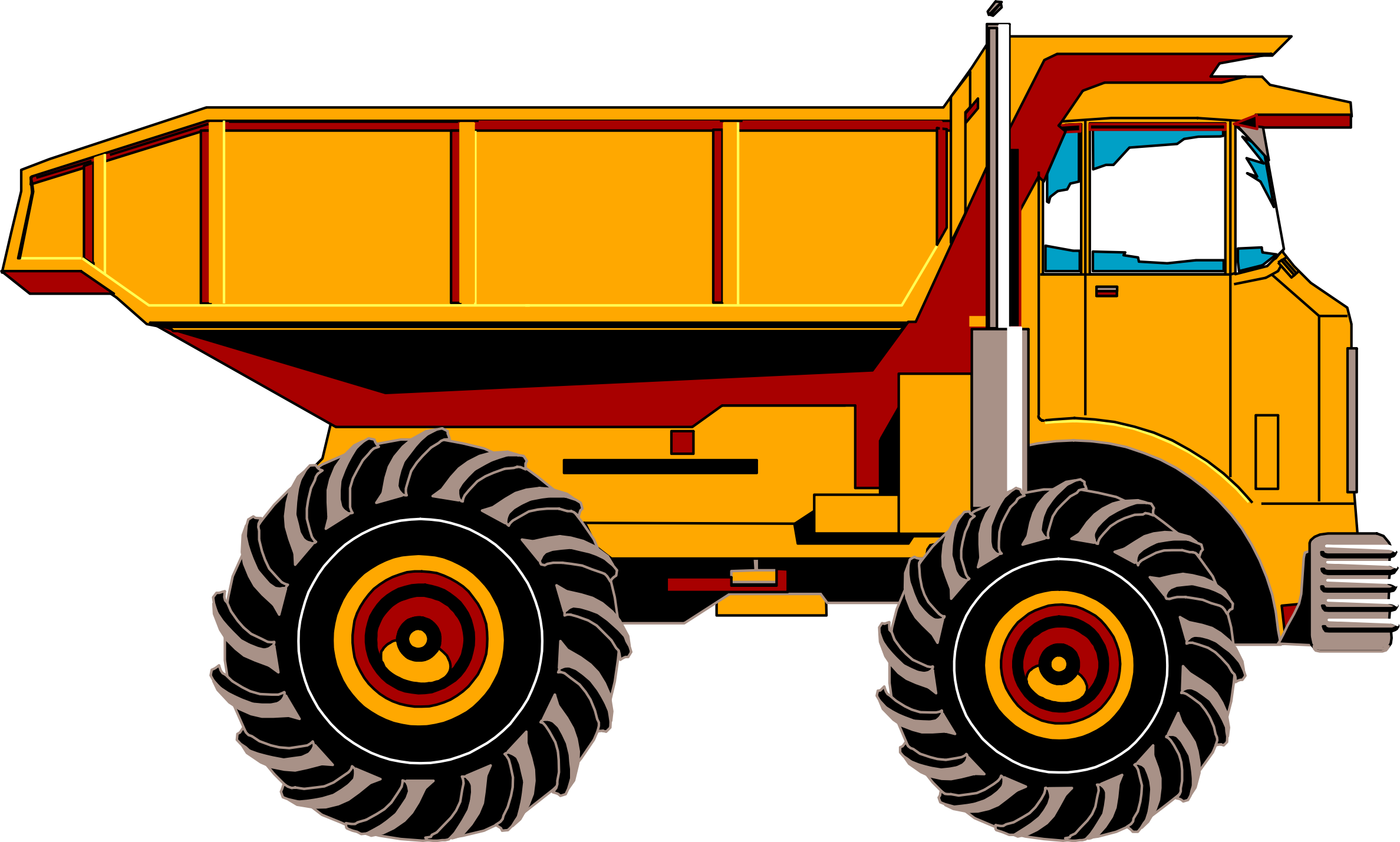 Dump Truck - Dump Truck Clip Art (2375x1429)