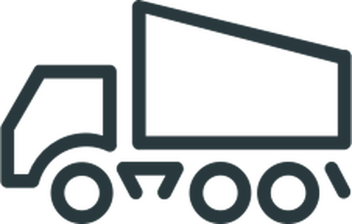 Dump Truck Icon Line Clipart - Caminhao De Lixo Icone (500x318)