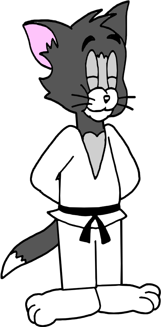 Tom And Jerry Judo Drawing Martial Arts Clip Art - Judo (668x1180)