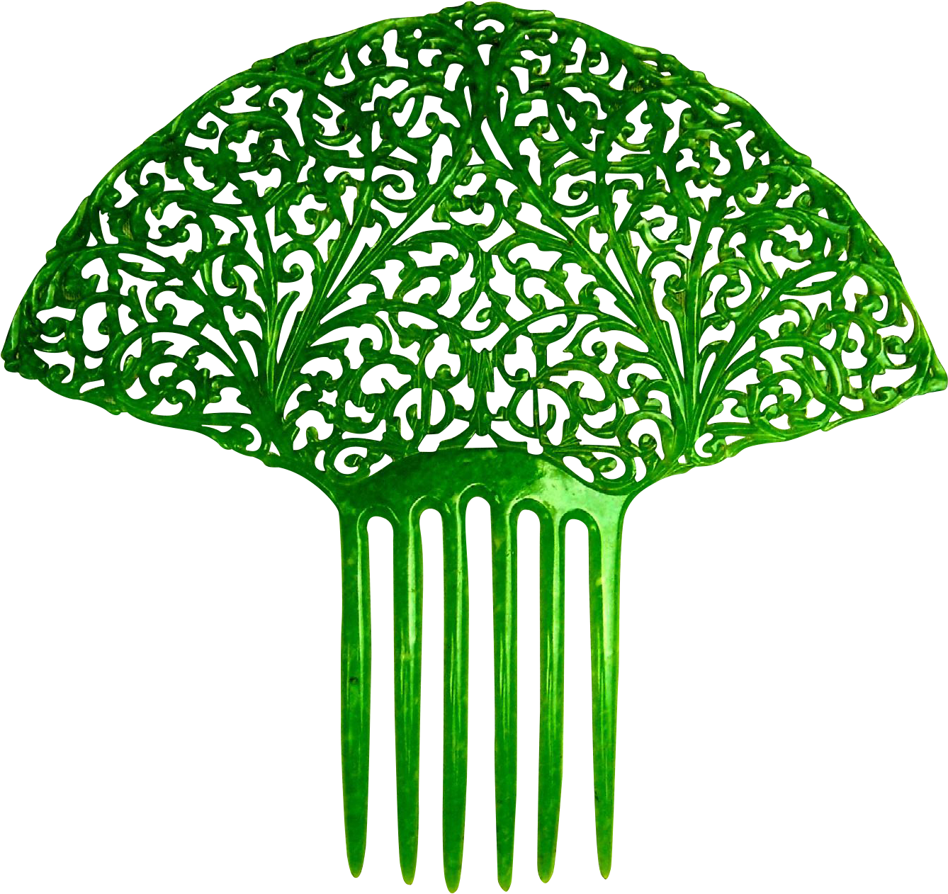 Jade Green Hair Comb Green Celluloid Spanish Style - Jade Green Hair Comb Green Celluloid Spanish Style (1337x1337)