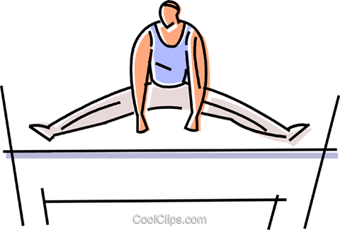 Gymnast Performing On The Uneven Bars Royalty Free - Gymnast Performing On The Uneven Bars Royalty Free (480x325)