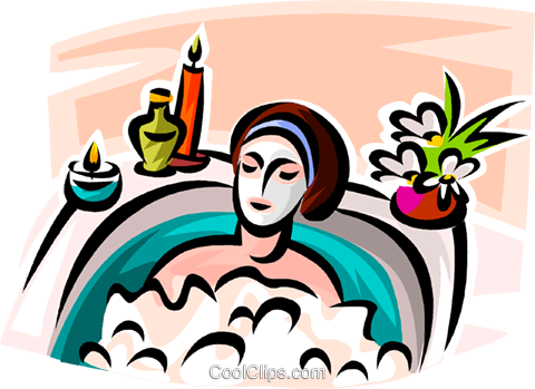 Woman Receiving A Facial Royalty Free Vector Clip Art - Woman Receiving A Facial Royalty Free Vector Clip Art (480x349)