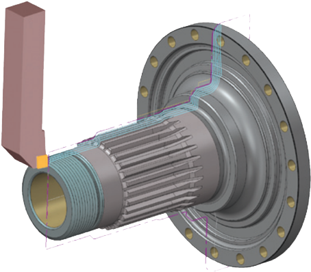 Mastercam Lathe Delivers A Set Of C-axis Programming - Mastercam Lathe Delivers A Set Of C-axis Programming (600x418)