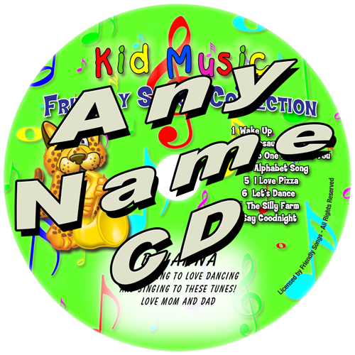 Friendly Songs Collection Personalized Kids Music Cd - Friendly Songs Collection Personalized Kids Music Cd (500x500)