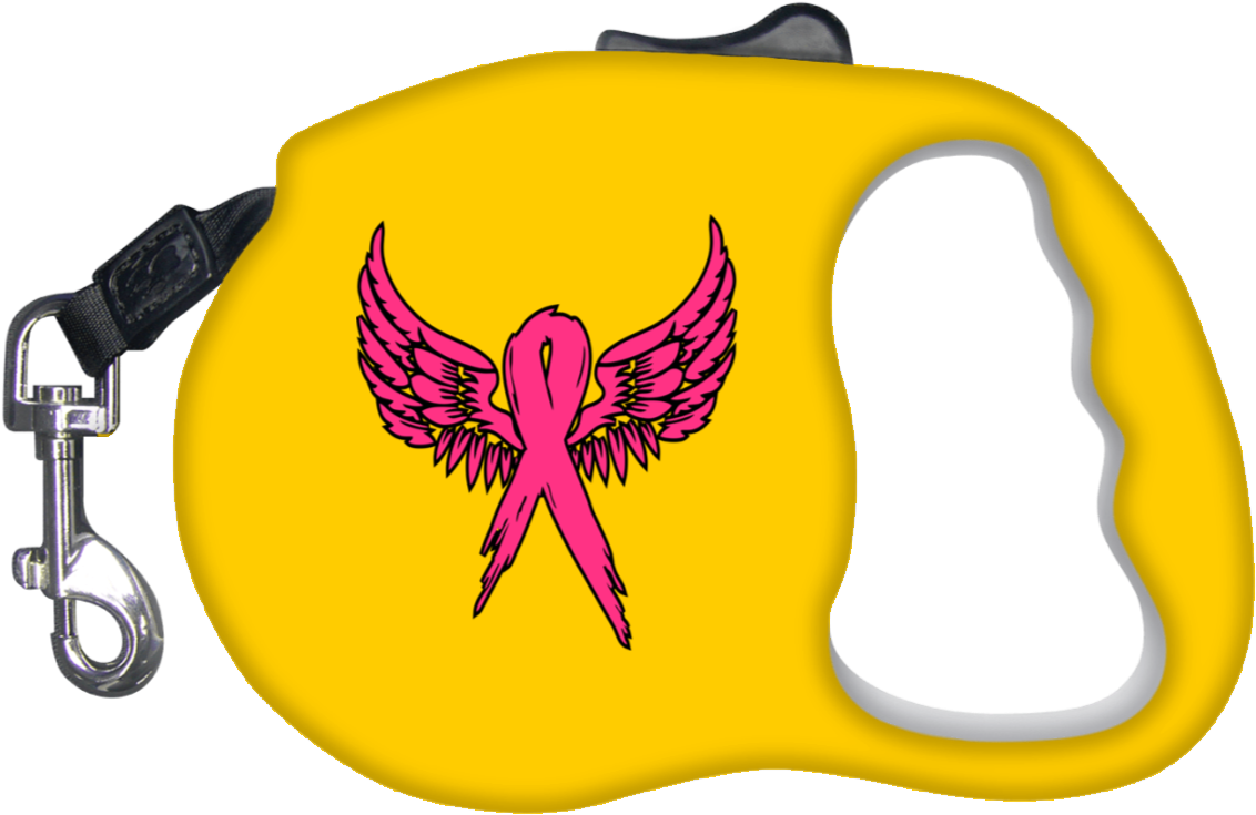 Breast Cancer Awareness Angel Wings Retractable Dog - Breast Cancer Awareness Angel Wings Retractable Dog (1155x1155)